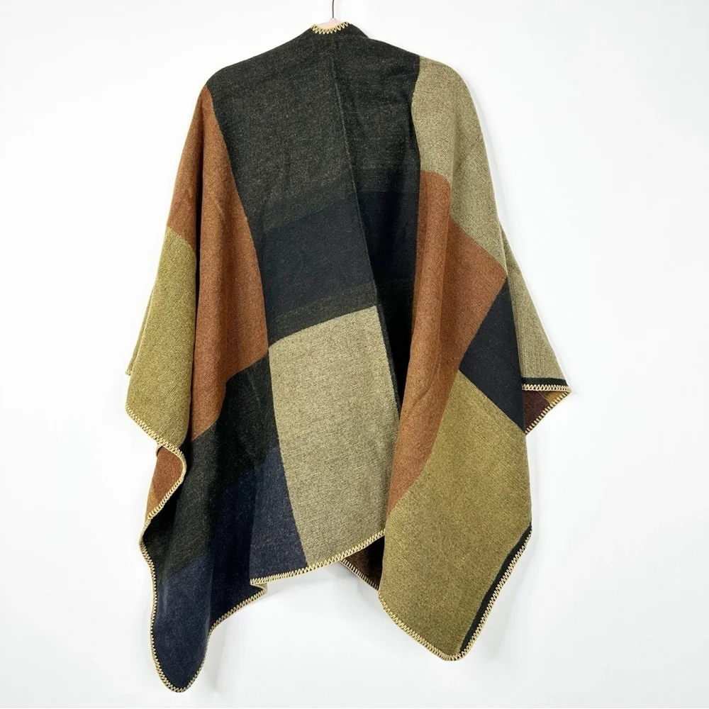 Multi-Color Plaid Wrap Scarf - Women - Picture 7 of 7